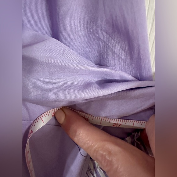 Harshman Chantal Striped Sleeve Popover Blouse Lilac Size 2X NWT - Picture 12 of 13